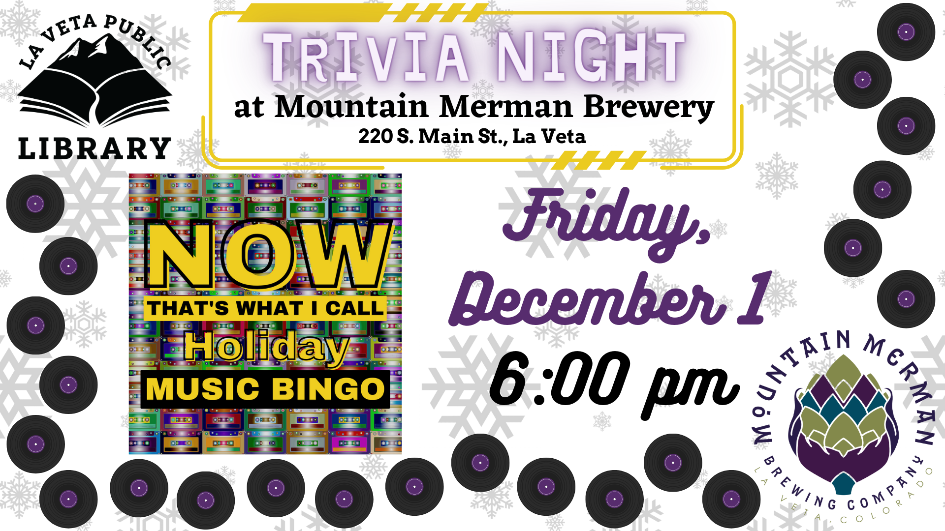 Now Thats What I Call Music Bingo Holiday Music La Veta Public Library